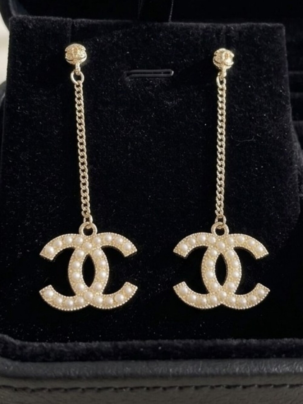 New! Gold-Tone Pearl Drop Earrings